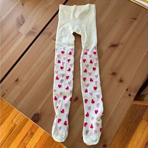 Heart Patterned Kids Tights